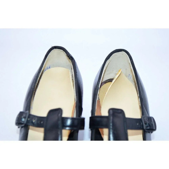P.W.Minor Orthopedic Black Mary Jane Buckle Heel 7 - Picture 3 of 9